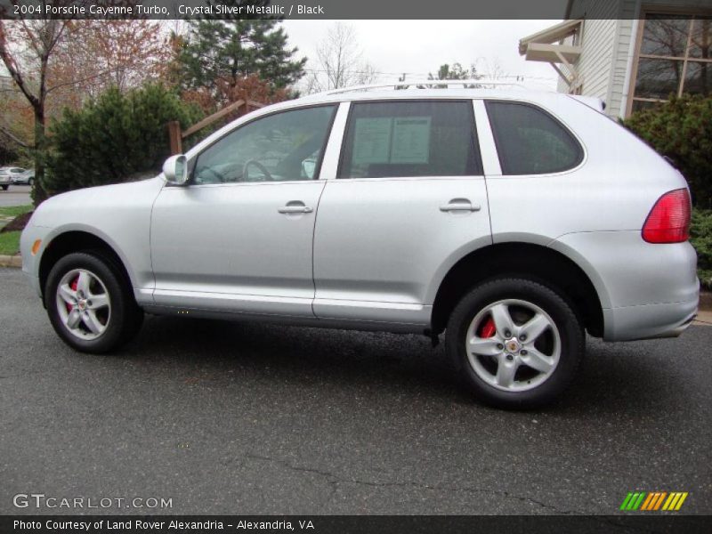 Crystal Silver Metallic / Black 2004 Porsche Cayenne Turbo