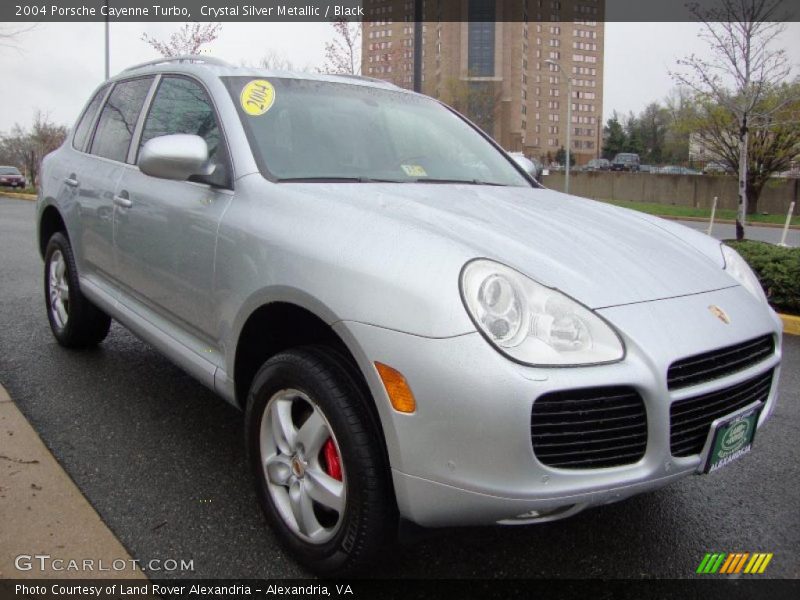 Crystal Silver Metallic / Black 2004 Porsche Cayenne Turbo