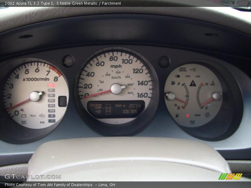 S Noble Green Metallic / Parchment 2002 Acura TL 3.2 Type S