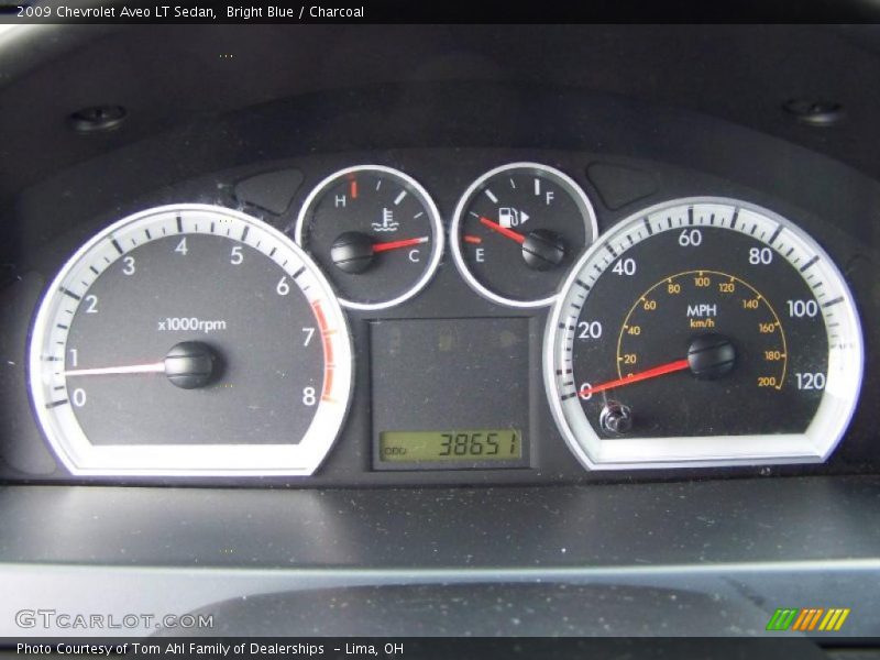 Bright Blue / Charcoal 2009 Chevrolet Aveo LT Sedan