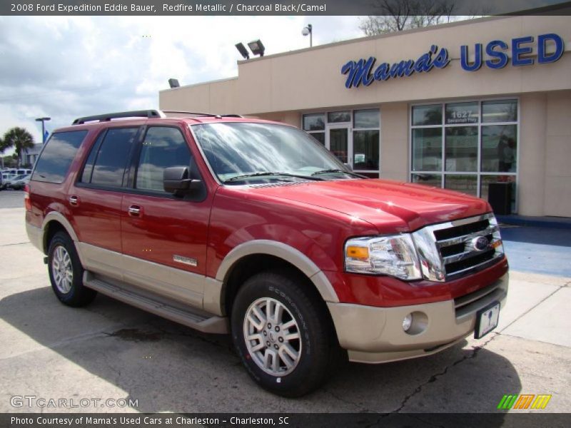 Redfire Metallic / Charcoal Black/Camel 2008 Ford Expedition Eddie Bauer