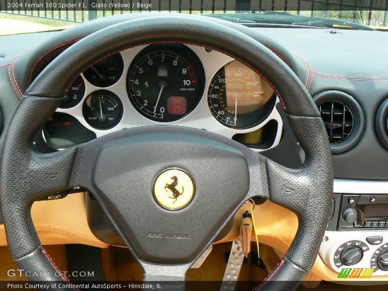 Giallo (Yellow) / Beige 2004 Ferrari 360 Spider F1