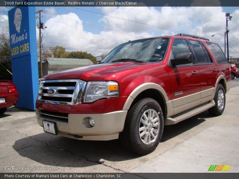 Redfire Metallic / Charcoal Black/Camel 2008 Ford Expedition Eddie Bauer