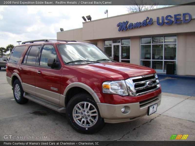 Redfire Metallic / Charcoal Black/Camel 2008 Ford Expedition Eddie Bauer