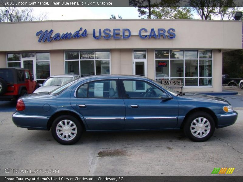 Pearl Blue Metallic / Light Graphite 2001 Lincoln Continental