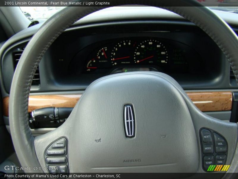 Pearl Blue Metallic / Light Graphite 2001 Lincoln Continental