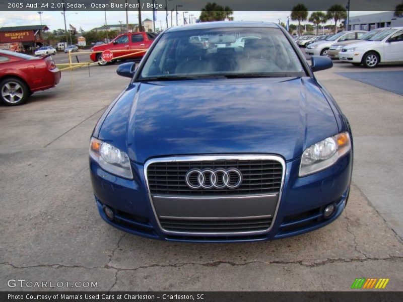 Ocean Blue Pearl / Beige 2005 Audi A4 2.0T Sedan