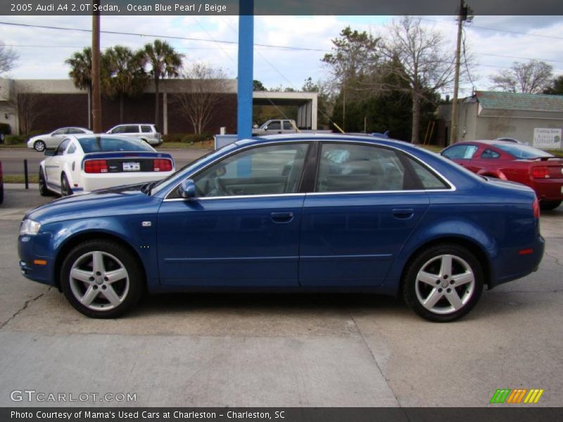 Ocean Blue Pearl / Beige 2005 Audi A4 2.0T Sedan