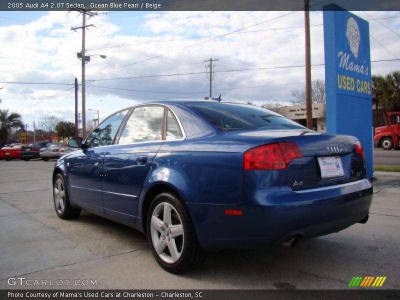 Ocean Blue Pearl / Beige 2005 Audi A4 2.0T Sedan