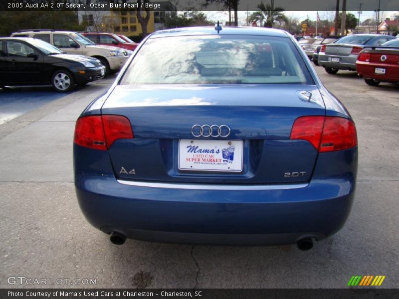 Ocean Blue Pearl / Beige 2005 Audi A4 2.0T Sedan
