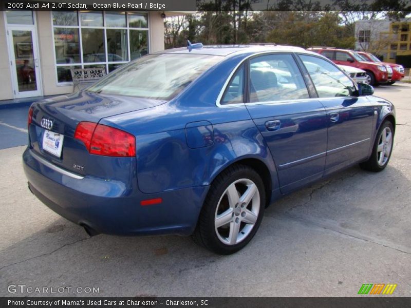 Ocean Blue Pearl / Beige 2005 Audi A4 2.0T Sedan