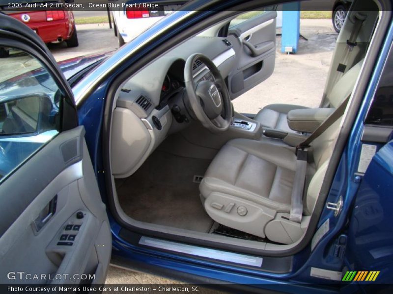 Ocean Blue Pearl / Beige 2005 Audi A4 2.0T Sedan