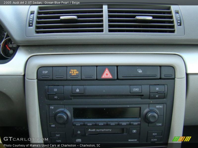 Ocean Blue Pearl / Beige 2005 Audi A4 2.0T Sedan