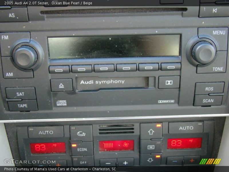 Ocean Blue Pearl / Beige 2005 Audi A4 2.0T Sedan