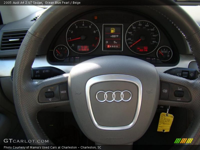 Ocean Blue Pearl / Beige 2005 Audi A4 2.0T Sedan