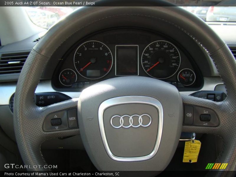 Ocean Blue Pearl / Beige 2005 Audi A4 2.0T Sedan
