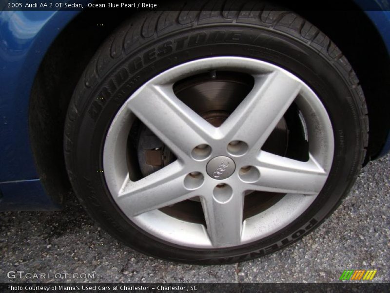 Ocean Blue Pearl / Beige 2005 Audi A4 2.0T Sedan