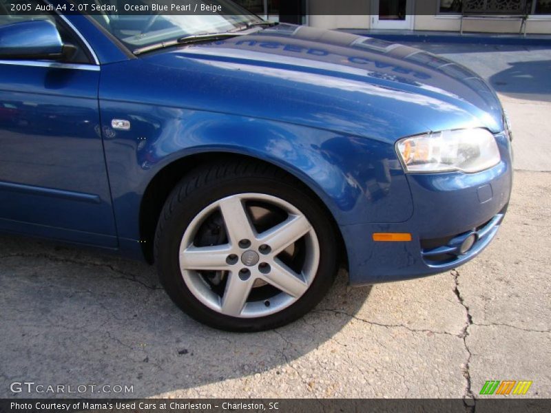 Ocean Blue Pearl / Beige 2005 Audi A4 2.0T Sedan