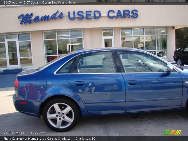 Ocean Blue Pearl / Beige 2005 Audi A4 2.0T Sedan