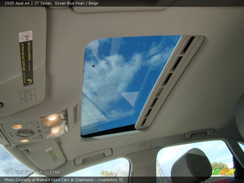 Ocean Blue Pearl / Beige 2005 Audi A4 2.0T Sedan