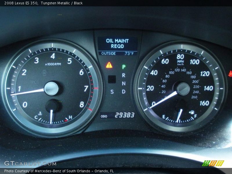 Tungsten Metallic / Black 2008 Lexus ES 350