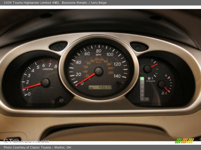 Bluestone Metallic / Ivory Beige 2006 Toyota Highlander Limited 4WD