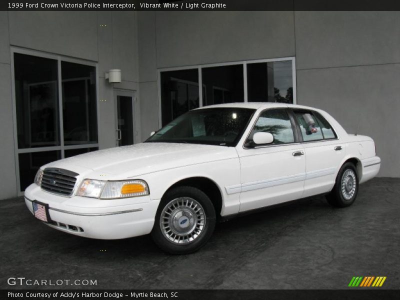 Vibrant White / Light Graphite 1999 Ford Crown Victoria Police Interceptor