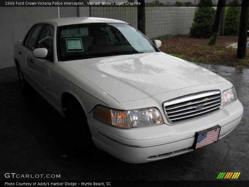 Vibrant White / Light Graphite 1999 Ford Crown Victoria Police Interceptor