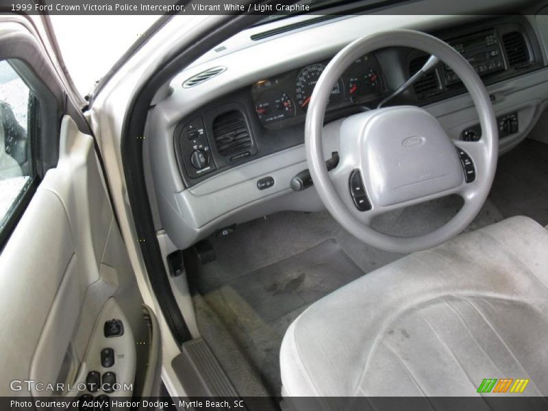 Vibrant White / Light Graphite 1999 Ford Crown Victoria Police Interceptor