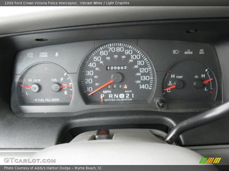 Vibrant White / Light Graphite 1999 Ford Crown Victoria Police Interceptor