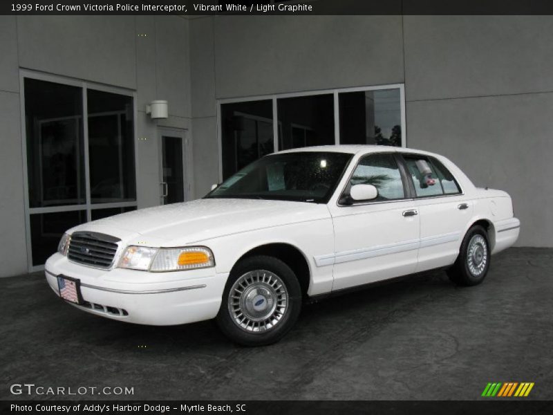 Vibrant White / Light Graphite 1999 Ford Crown Victoria Police Interceptor