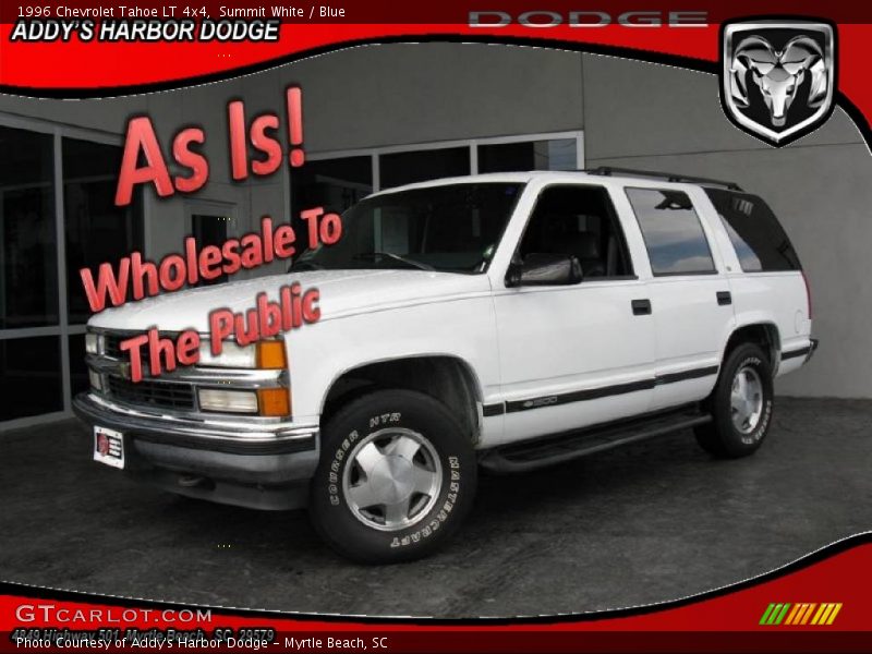 Summit White / Blue 1996 Chevrolet Tahoe LT 4x4