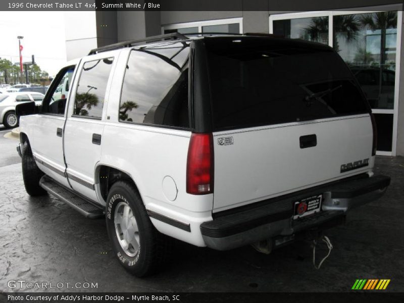 Summit White / Blue 1996 Chevrolet Tahoe LT 4x4