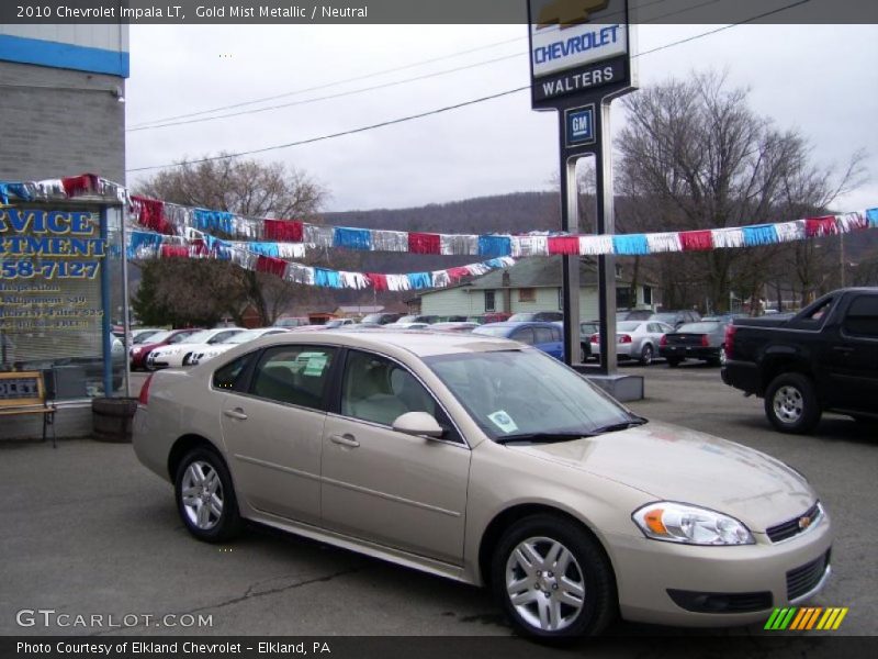 Gold Mist Metallic / Neutral 2010 Chevrolet Impala LT