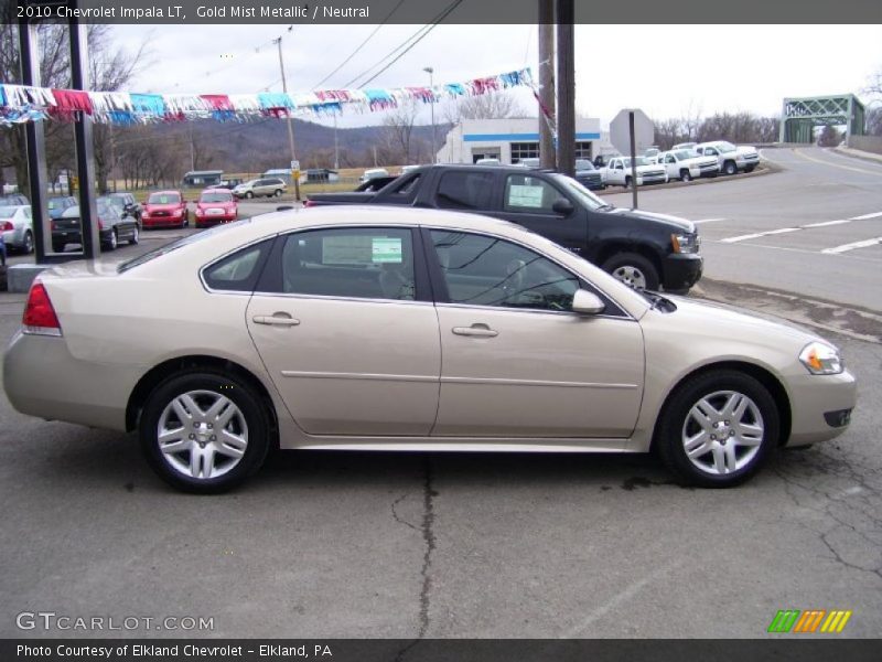 Gold Mist Metallic / Neutral 2010 Chevrolet Impala LT