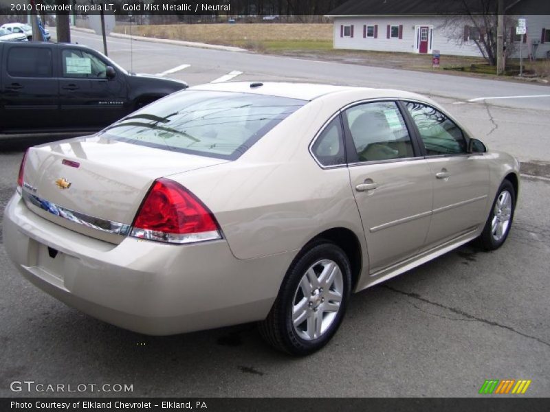 Gold Mist Metallic / Neutral 2010 Chevrolet Impala LT