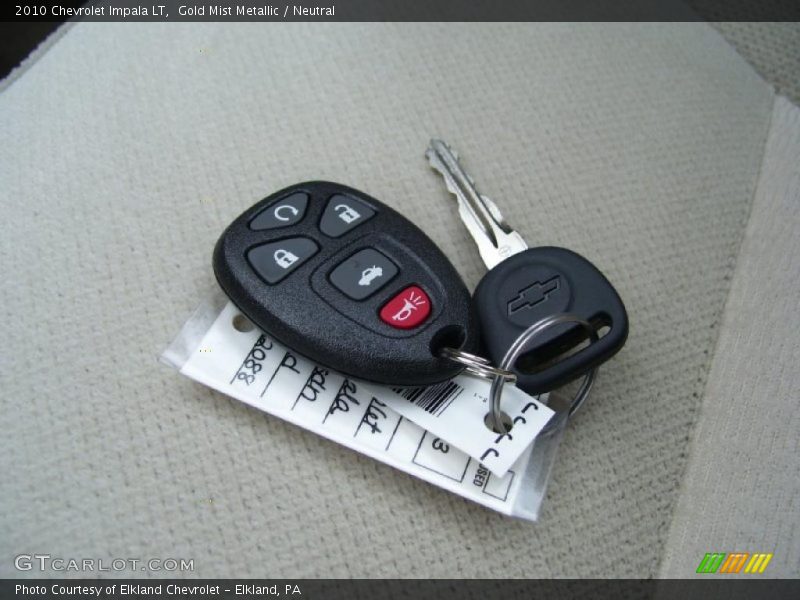 Gold Mist Metallic / Neutral 2010 Chevrolet Impala LT