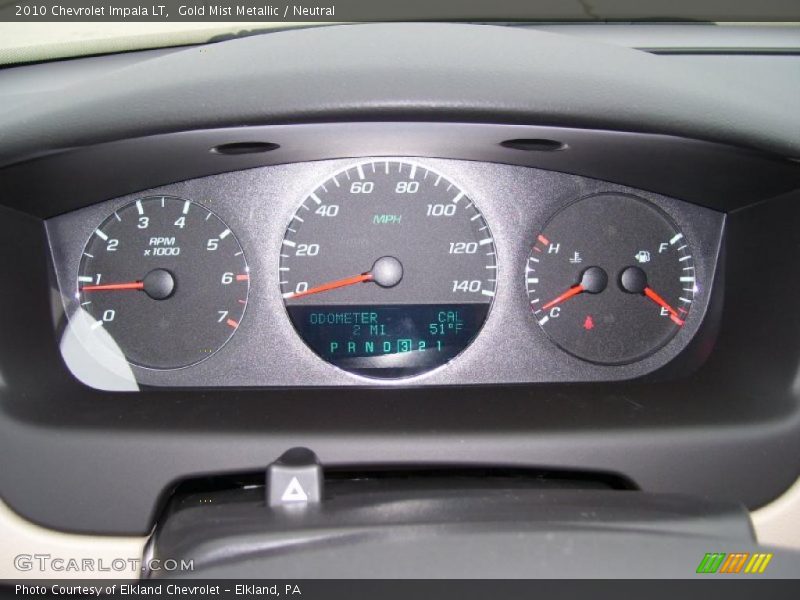 Gold Mist Metallic / Neutral 2010 Chevrolet Impala LT