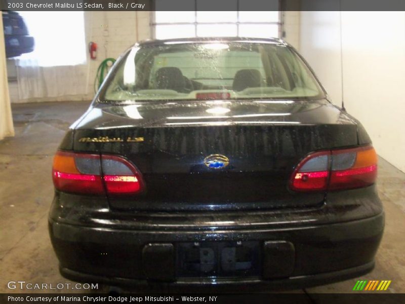 Black / Gray 2003 Chevrolet Malibu LS Sedan
