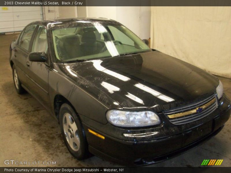 Black / Gray 2003 Chevrolet Malibu LS Sedan
