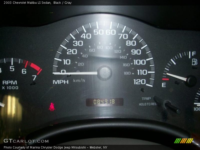 Black / Gray 2003 Chevrolet Malibu LS Sedan