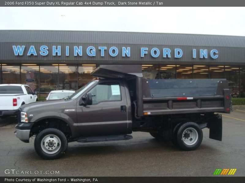 Dark Stone Metallic / Tan 2006 Ford F350 Super Duty XL Regular Cab 4x4 Dump Truck