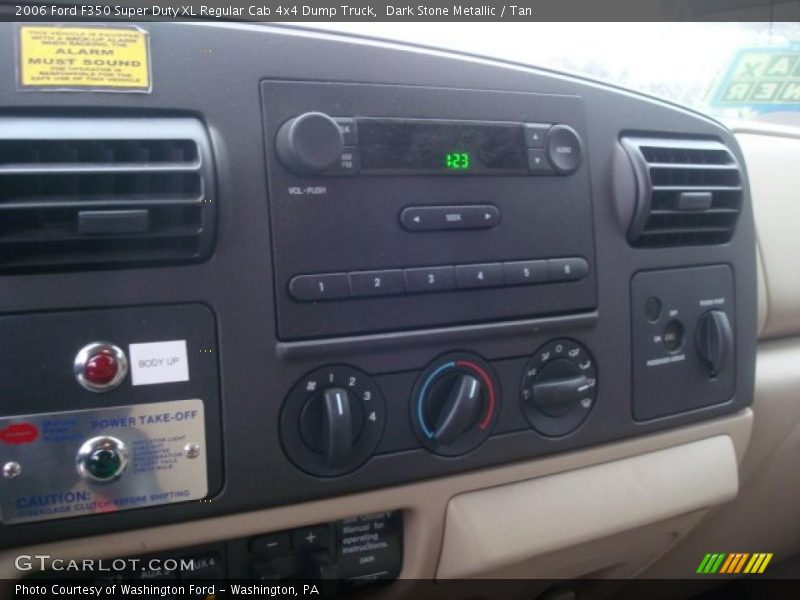 Dark Stone Metallic / Tan 2006 Ford F350 Super Duty XL Regular Cab 4x4 Dump Truck