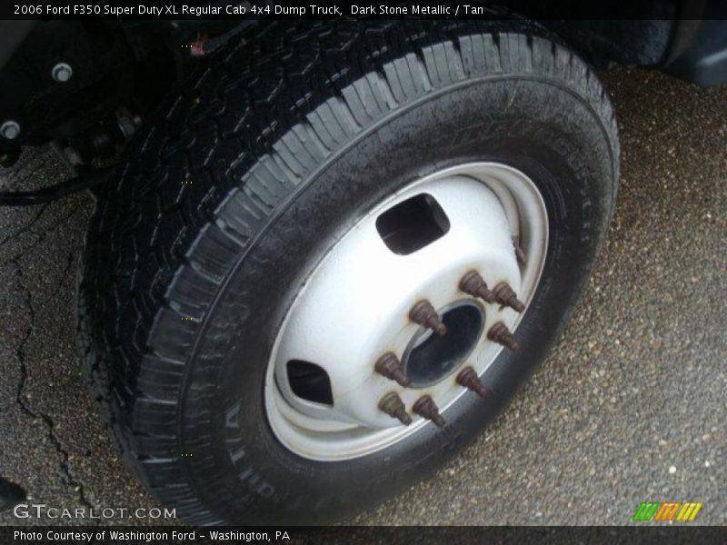 Dark Stone Metallic / Tan 2006 Ford F350 Super Duty XL Regular Cab 4x4 Dump Truck