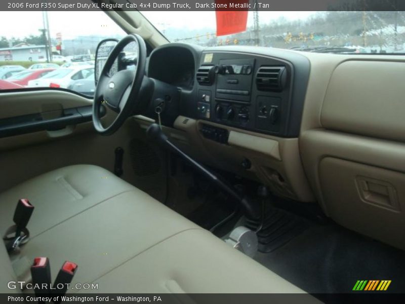 Dark Stone Metallic / Tan 2006 Ford F350 Super Duty XL Regular Cab 4x4 Dump Truck