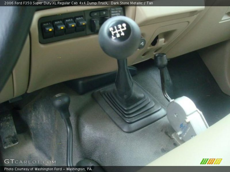 Dark Stone Metallic / Tan 2006 Ford F350 Super Duty XL Regular Cab 4x4 Dump Truck