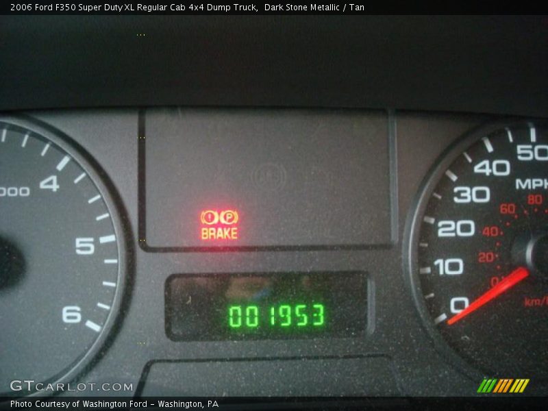 Dark Stone Metallic / Tan 2006 Ford F350 Super Duty XL Regular Cab 4x4 Dump Truck