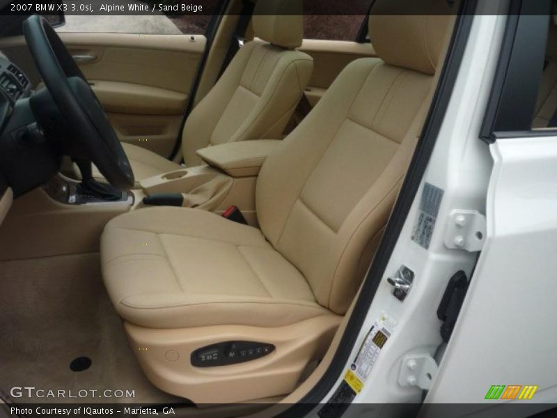 Alpine White / Sand Beige 2007 BMW X3 3.0si