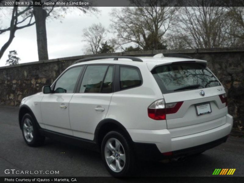 Alpine White / Sand Beige 2007 BMW X3 3.0si