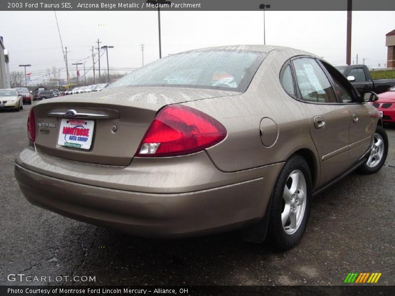 Arizona Beige Metallic / Medium Parchment 2003 Ford Taurus SES